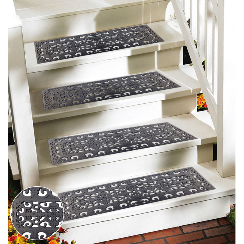 Symple Stuff Victorian Wrought Grey Iron Effect Stair Tread & Reviews